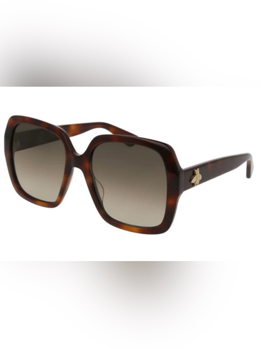 Gucci Acetate Square Frame GG 0096S Sunglasses Brown NWT